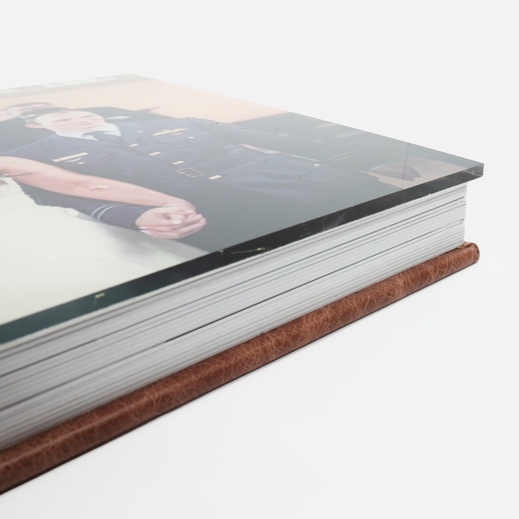 Acrylic Cover Genuine Leather Album