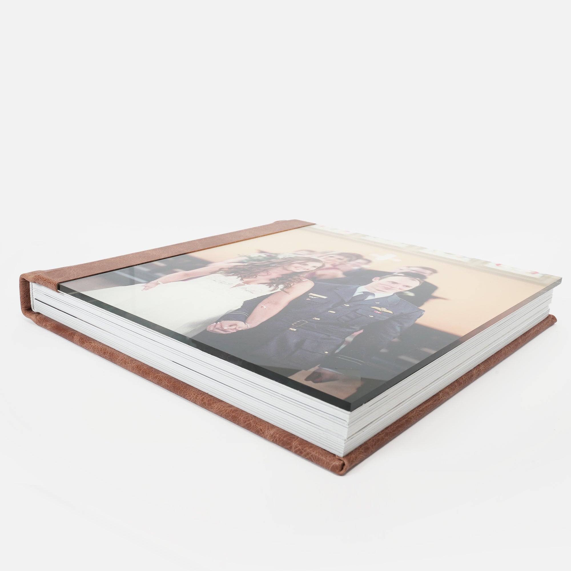 Acrylic Cover Genuine Leather Album