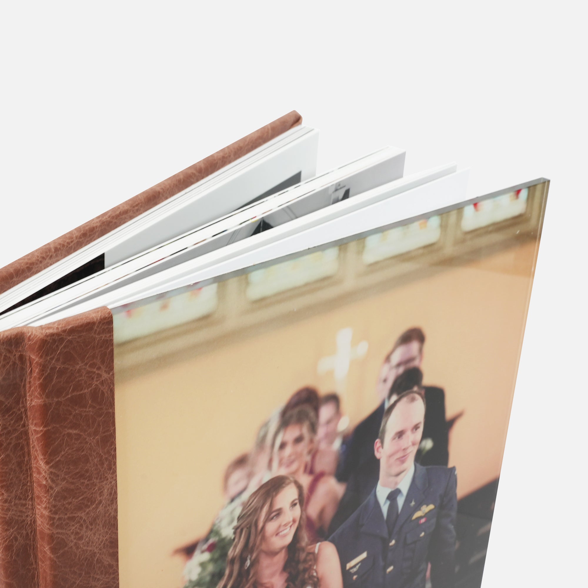 Acrylic Cover Genuine Leather Album